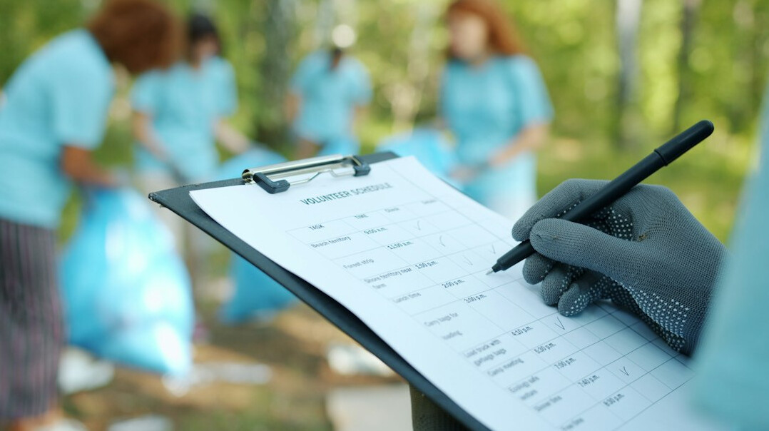 survey participants filling forms