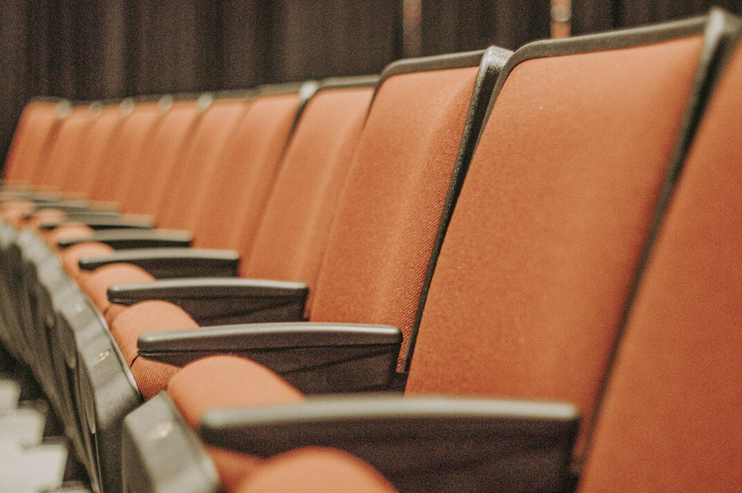 Empty vintage theater auditorium